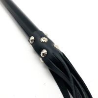 Red Leather Wooden Martinet with Leather Strings - 78 cm - Black, picture 2