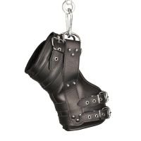Red Leather Deluxe Set di 2 Cavigliere da Sospensione in Pelle - Nero, immagine 3