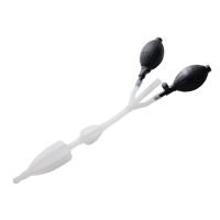 XR Brands Silicone Anal Catheter with Bulbs