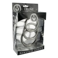 XR Brands Trine - Zestaw stalowych cockringów, zdjęcie 2