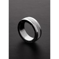 Steel by Shots COOL and KNURL Cockring - 15 x 50 mm