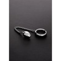 Cockring em Aço Donut C-Ring com Ovo Anal - 45 x 45 mm