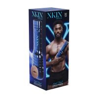 XKIN Metallix - Axel Steel - Torch Masturbator - Mouth - 570g - Blue/Brown, picture 4