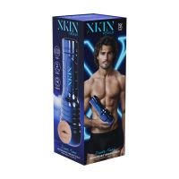 XKIN Metallix - Dante Knox - Vibrating Torch Masturbator - Mouth - 590g - Blue/Tan, picture 5