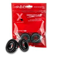 PerfectFitBrand PF Blend Premium Stretch Ribbed Ring - Penisringset, bild 2