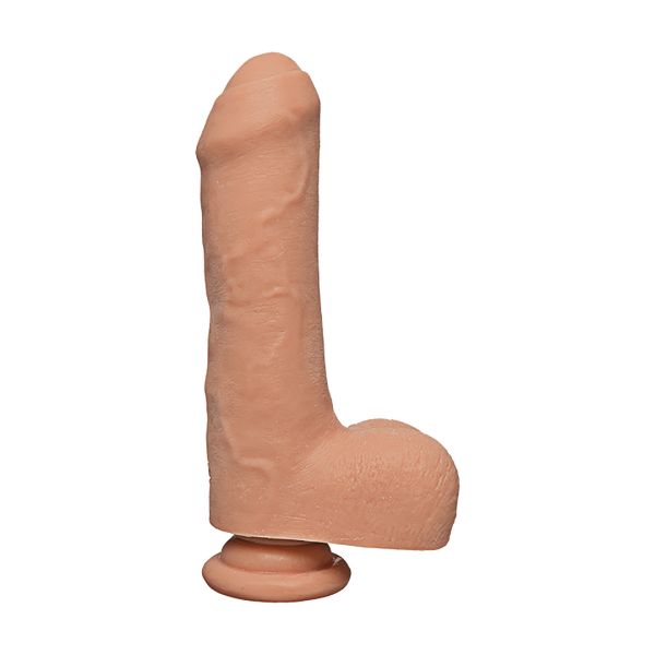Doc Johnson Uncut D - Realistisk dildo i ULTRASKYN med kugler - 18 cm