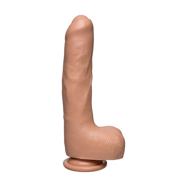 Doc Johnson Uncut D - Realistisk dildo i FIRMSKYN med kugler - 22 cm