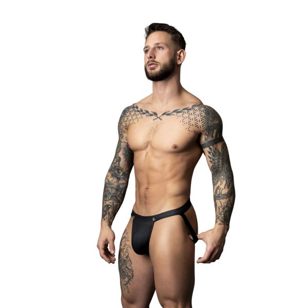 Male Power Snap Off Jockstrap - L/XL - Svart