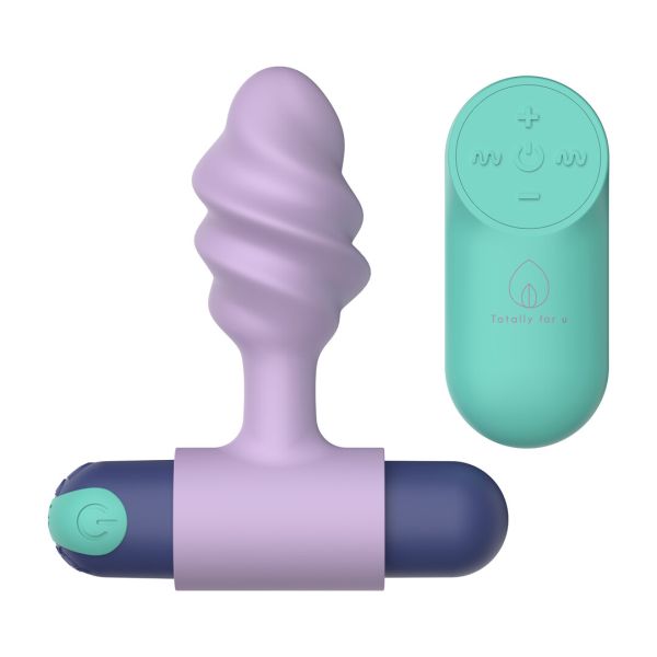 Totally For U Twister - 2 in 1 Butt Plug with Rechargable Bullet - Multicolor