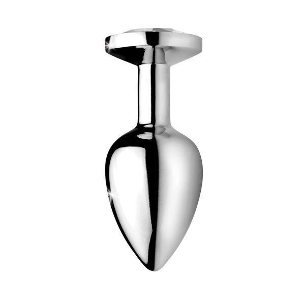 XR Brands Clear Gem - Jalokivella varustettu anaalitappi - Pieni - Kirkas