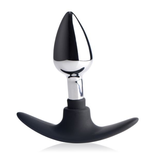 XR Brands Dark Invader - Korek analny metal i silikon - Small