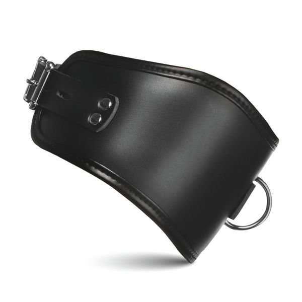 XR Brands Hard Stance - Collare Posturale Imbottito con Lucchetto - Nero