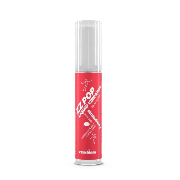 Crushious ZZ Pop - Kissable Liquid Vibrator - Strawberry - 10 ml