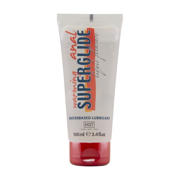 HOT Anal Superglide Warming Liquid Pleasure - Vandbaseret glidecreme - 100 ml