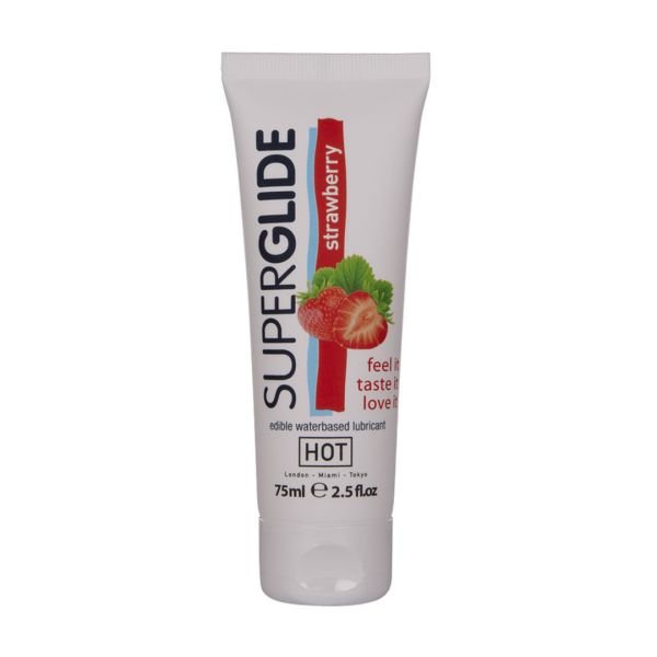 HOT Superglide - Lubrificante Commestibile a Base d'Acqua - Fragola - 75 ml