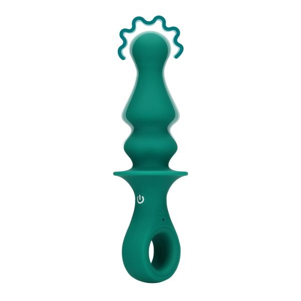 Loveline Analvibrator formet som en skakbrik - Peacock Plume