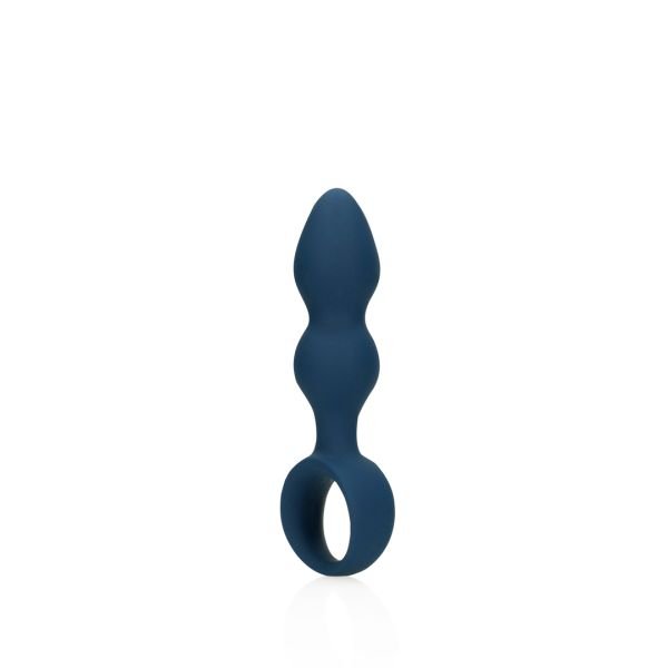 Loveline Dråbeformet Analplug - Medium - Baltisk blå