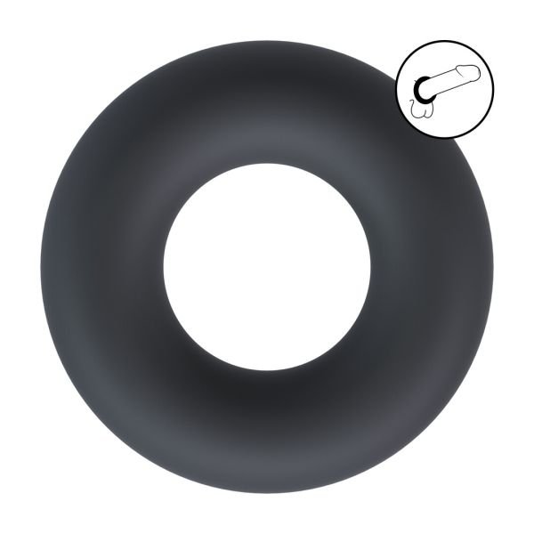 Levelz Solid Penisring i silikone - XS - Sort