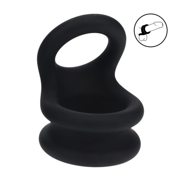 Levelz Wide Double O - Silikonowy cockring - S - Czarny