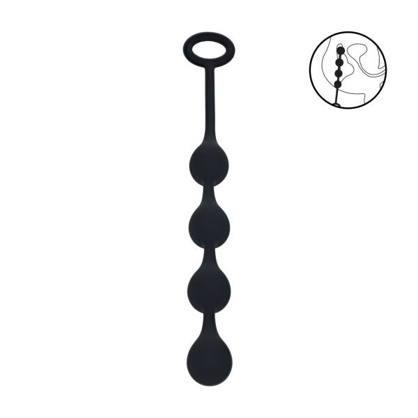 Levelz Waterdrop Analkugler i silikone - S - 20mm - Sort