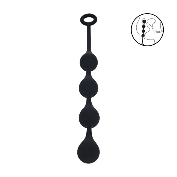 Levelz Waterdrop Silicone Anal Balls -M - 30mm - Black
