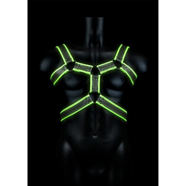 Ouch! Body Armor Harness - Glow in the Dark - S/M
