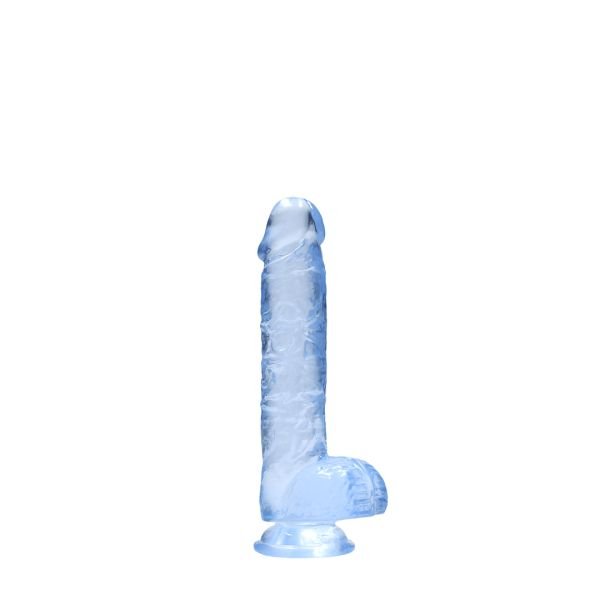 RealRock Realistisk dildo med testikler - 15 cm - Blå