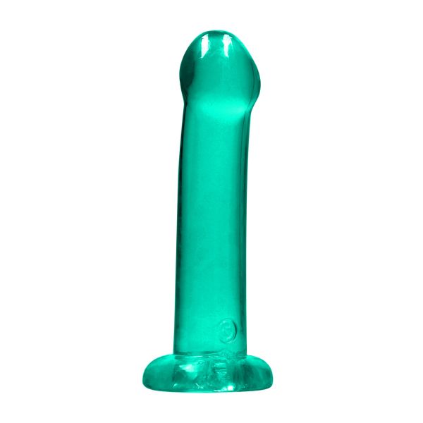 RealRock Non-Realistic Dildo with Suction Cup - 17 cm - Turquoise