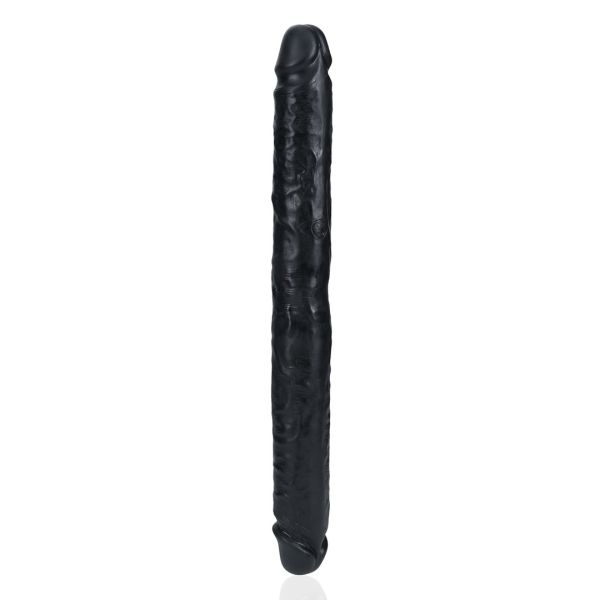 RealRock Slim Dilda dwustronne - 35,6 cm - Czarna