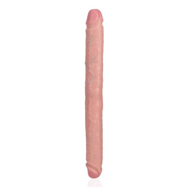 RealRock Slim Dobbeltdildo - 35,6 cm - Kødfarvet