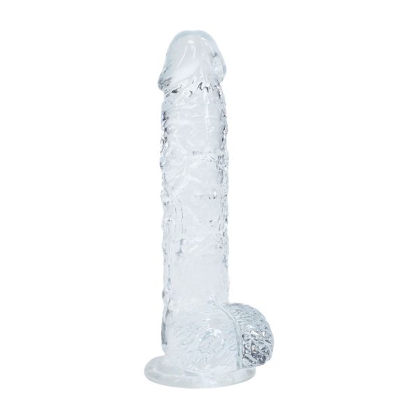 RealRock Realistic Dildo with Balls - 12,7 cm - Transparent