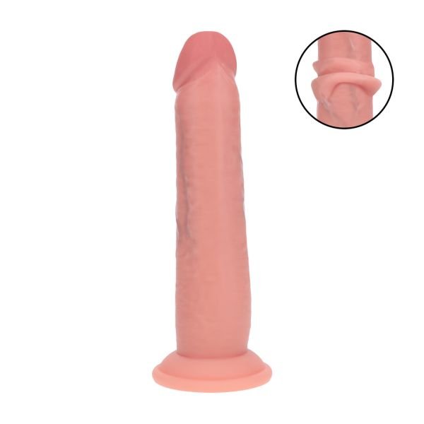 RealRock Dual Density Silicone Realistic Sliding Skin Dildo - 20,5 cm - Flesh