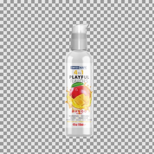 Swiss Navy 4 in 1 Playful Flavors Lubricant - Mango - 118 ml
