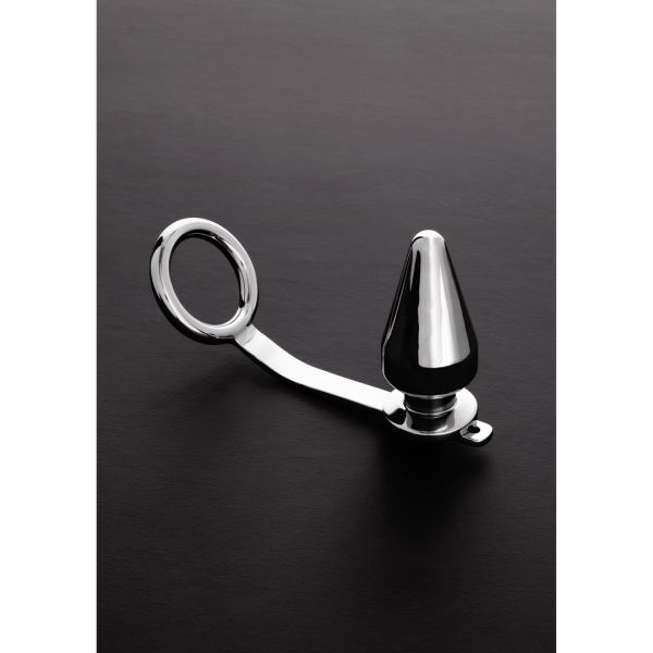 Steel by Shots Penisring med Buttplug - 45 x 100 mm
