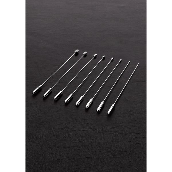 Steel Rosebud Urethral Sounds - 8 Pieces
