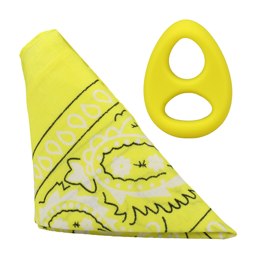 The Code - Silicone Cockring with Bandana - Yellow