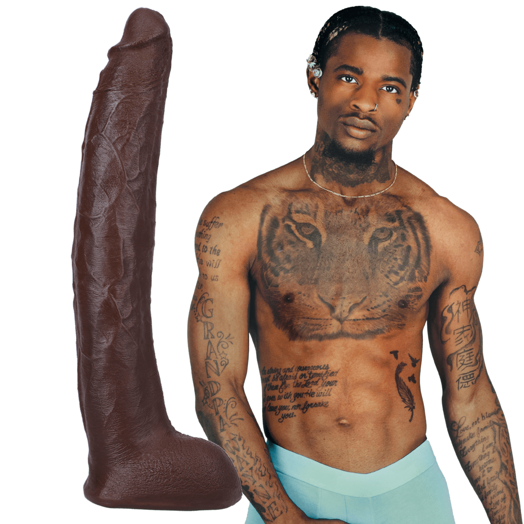 Damion Dayski - Realistic ULTRASKYN Dildo - 30 cm - Chocolate