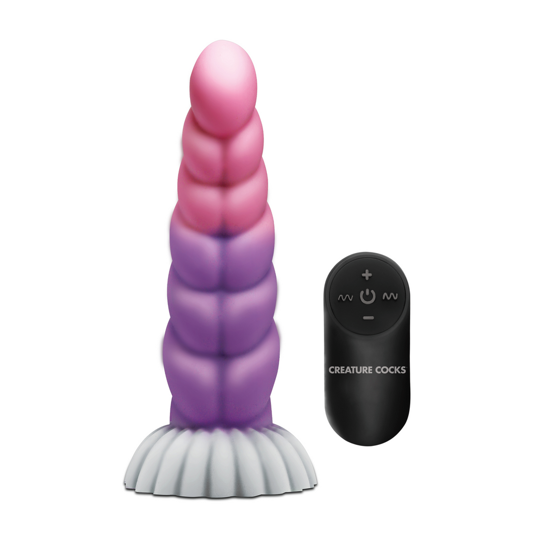 Vibrating Unicorn Silicone Dildo