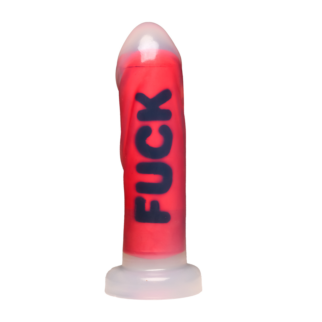 FUCK - Silicone Dildo - Red