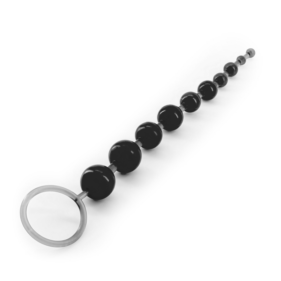 Basic Anal Beads - 10 Bead Chain - Black - Image 3