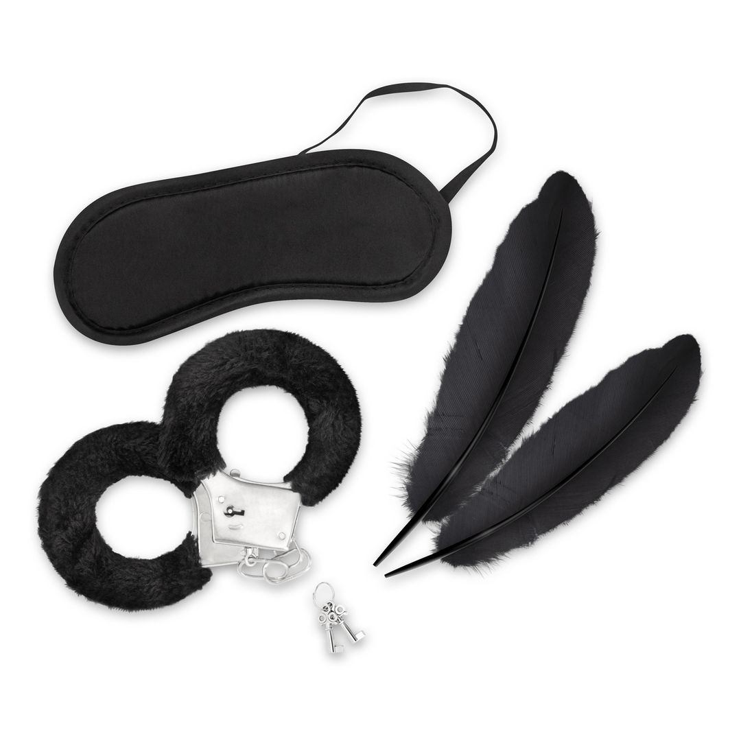 Lover's Dream - 4 Piece Bondage Kit for Beginners - Black