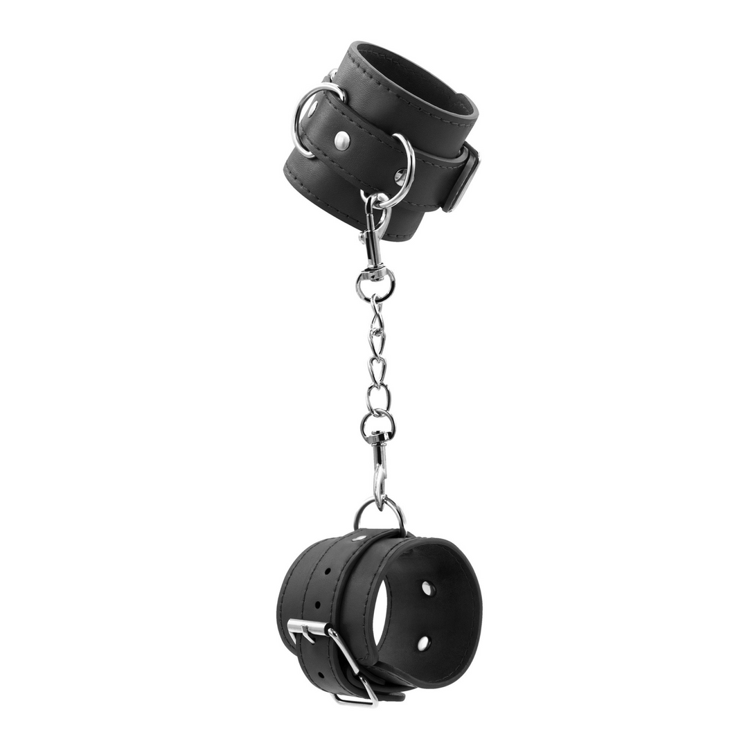 Bondage Love - Leather Handcuffs - Black