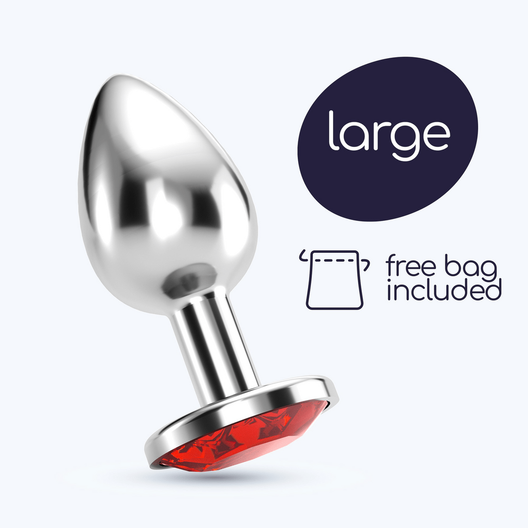 Bijou - Anal Jewel Plug - Large - Red - Image 7