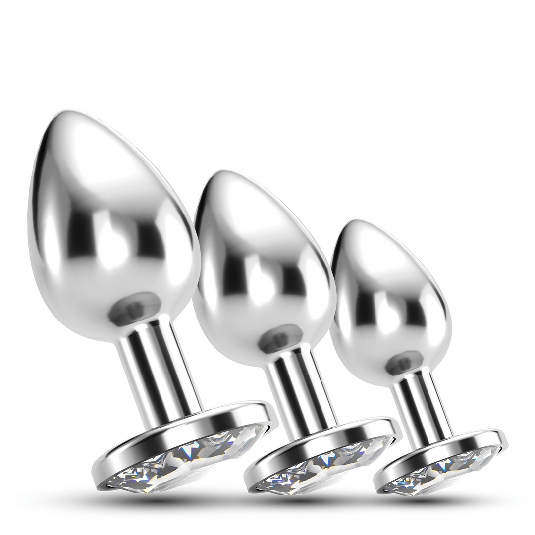 Bijou - Anal Train Trio - 3 Jewel Plugs - Clear