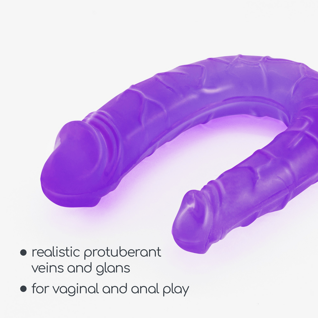 Deep Diver - Double Dildo with Anal Lubricant - 1.7 fl oz / 50 ml - Purple - Image 6