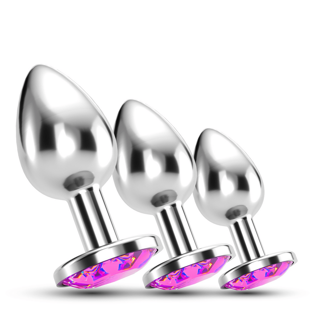 Bijou - Anal Train Trio - 3 Jewel Plugs - Pink