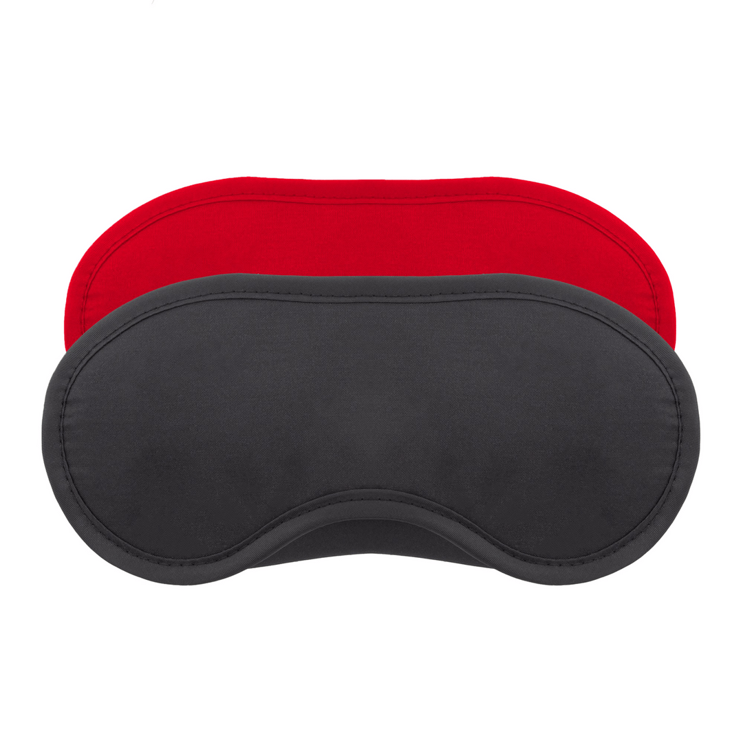 Satin Blindfolds - Twin Pack - Black/Red