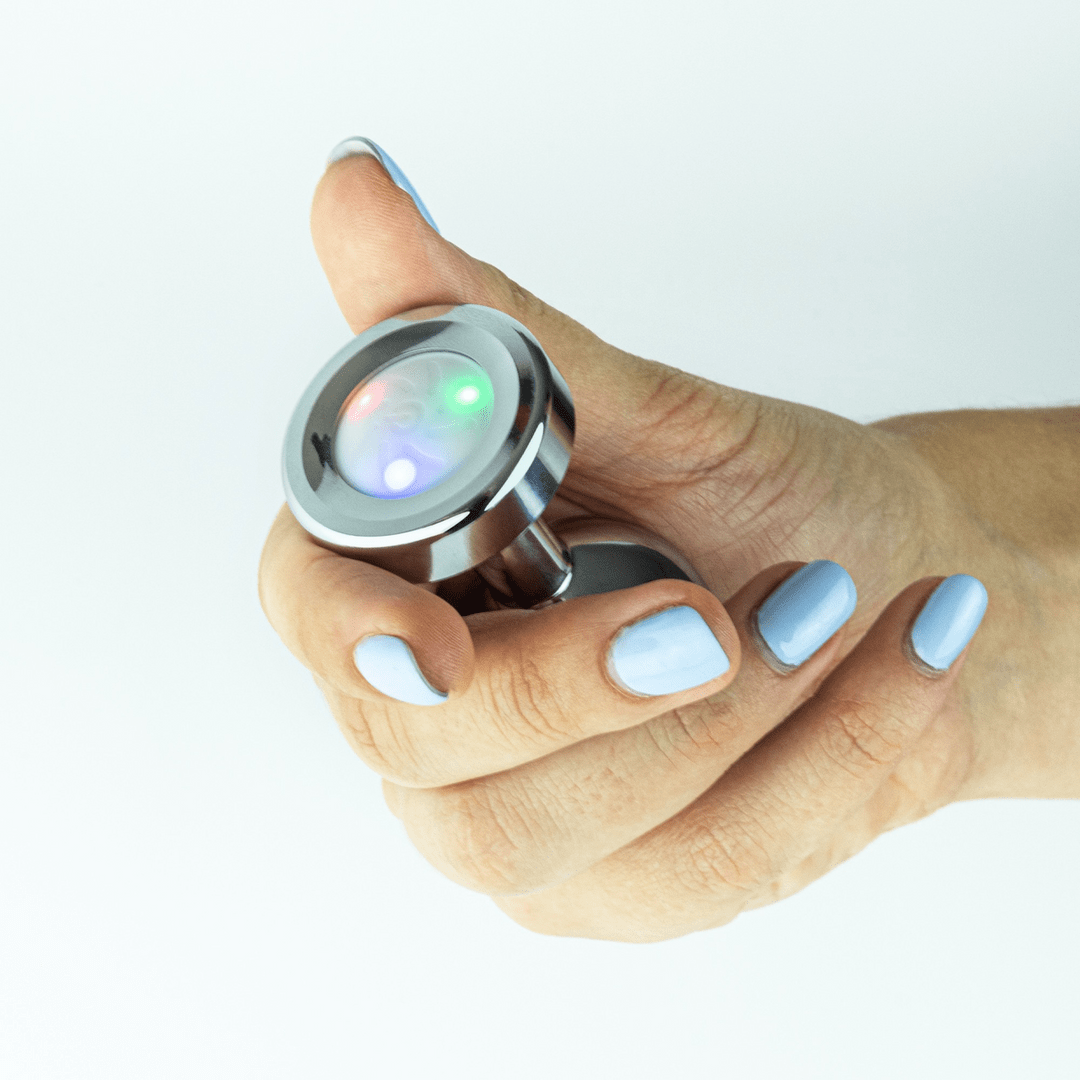 Borealis - Metal Anal Plug with LED RGB - Small - Silver - Image 7