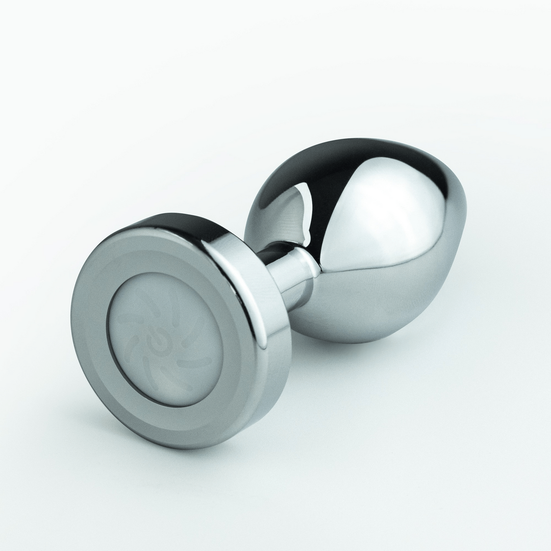 Borealis - Metal Anal Plug with LED RGB - Small - Silver - Image 5