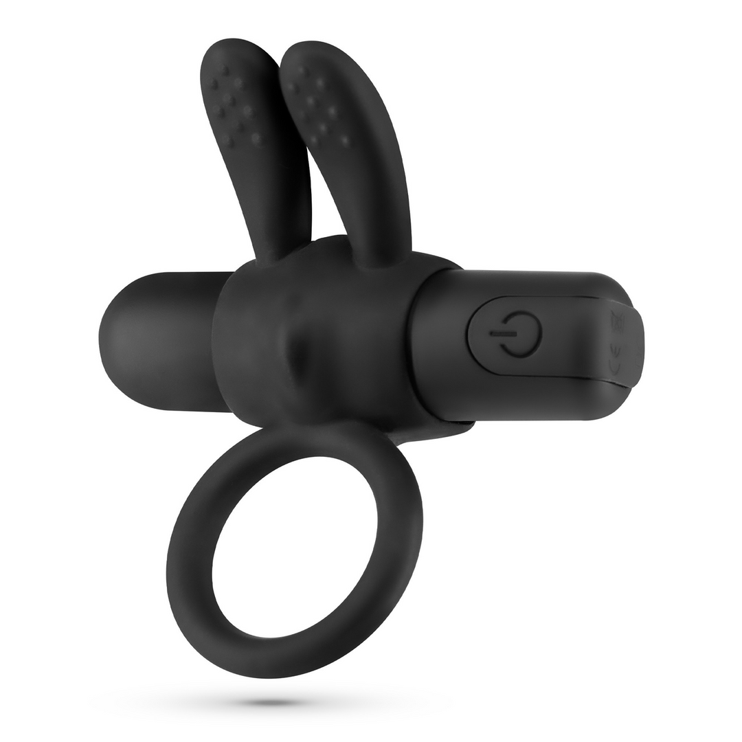 Wonka - Cockring with Rechargeable Vibrating Bullet - Black